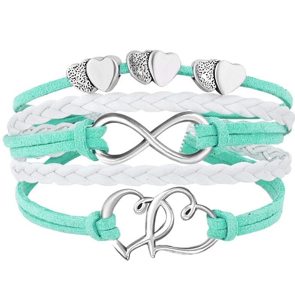 3 for $35 Infinity Leather Wrap Bracelets Double